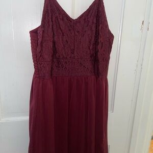 Maurices Burgundy Textured Dress